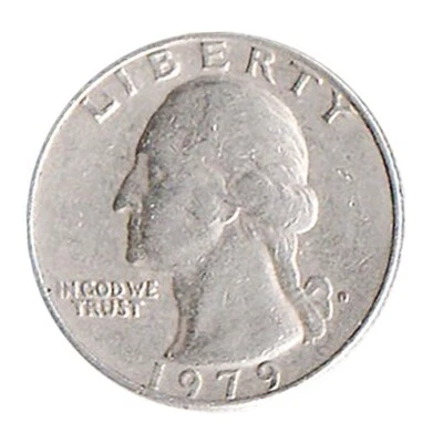 USA Quarter Dollar Coin _ Washington LIBERTY 1979 _ Silver Color 25 Cent - Image 1 of 2