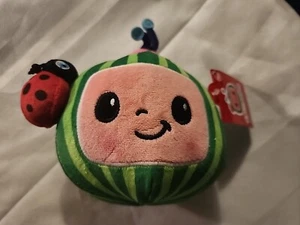Cocomelon Green Watermelon with Ladybug 6" Stuffed Plush Toy NWT Jazzwares - Picture 1 of 2