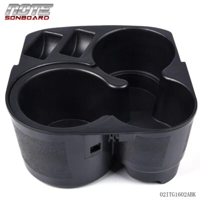 FIT FOR 2007-2012 NISSAN ALTIMA CENTER CONSOLE CUP HOLDER W INSERT DRINK BLACK - Image 1 of 4