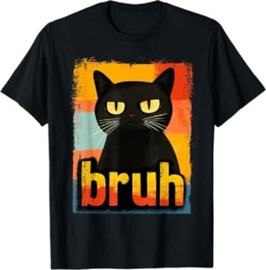 Funny Cat Bruh For Teens Boys Girls Men Women Meme Graphic T-Shirt - Picture 1 of 4