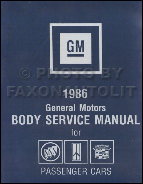 1986 Buick Body Shop Manual 86 Grand National Regal Riviera Electra LeSabre Etc - Image 1 of 2