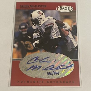Chris McAlister 1999 SAGE Autographs - Red #A33 #/999
