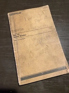 CAT CATERPILLAR NO. 14 MOTOR GRADER PARTS MANUAL BOOK S/N 99G1-UP Shop Guide - Picture 1 of 8
