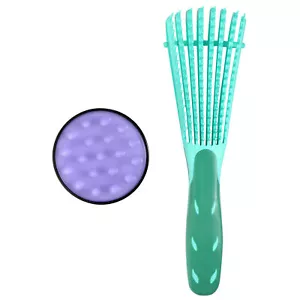 2Pcs Detangler Brush for Wet Dry Hair Shampoo Brush Silicone Scalp Massager Comb - Picture 1 of 19