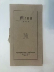 MENU CASA COLONIALE VINTAGE - DA COLLEZIONE - Montreal - Canada Henry Morgan Co. - Foto 1 di 6