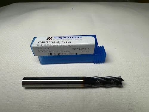 NIAGARA CUTTER CARBIDE ENDMILL N55810 5/16"X5/16"X1"X3" 4FL SE - Image 1 of 1