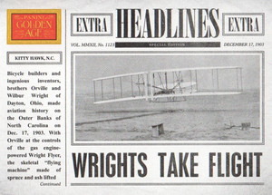 2012 Panini Golden Age Headlines #1 The Wright Brothers