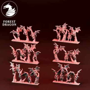 Arpie del Caos (6 strisce) | Modello fantasy 10 mm ad esempio per Warmaster - Foto 1 di 2