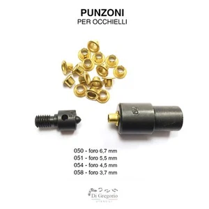 Punzone per occhielli - kit 2 parti - mod. 050-051-054-058 - matrice ricambio - Foto 1 di 5