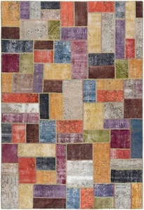 Patchwork Handgeknüpfter Perserteppich 311x210 cm-Orient,Carpet,Rug,Vintage,Neu - Picture 1 of 8
