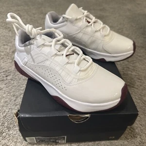 AIR JORDAN 11 CMFT LOW CASUAL (GS) SHOES White/Cherrywood Red  Size 7Y - Picture 1 of 13
