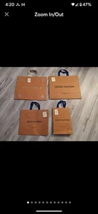 Set Of 4! LOUIS VUITTON Authentic paper bags - Picture 1 of 13