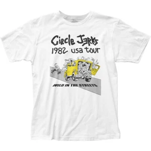 Circle Jerks 1982 Tour Mens T Shirt Rock and Roll Music Classic Band Tee White - Picture 1 of 2