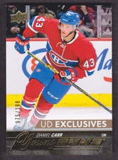 2015-16 Upper Deck Hockey UD Exclusives #524 Daniel Carr YG 075/100