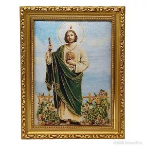 San Jude Tapestry Picture 11” Frame Wall Hanging Home Decor - Picture 1 of 3