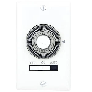 T600 24 Hour Programmable in Wall Timer, Manual On/Off/Auto Override, 1800W 120V - Picture 1 of 2