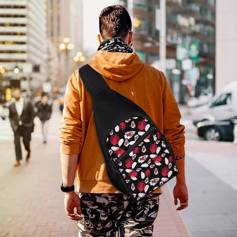 Kansas City Chiefs Print Crossbody Bag One Shoulder Travel Bag Portable Backpack Cover