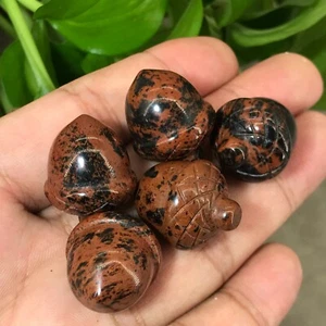 5 piezas Caoba Natural Obsidiana Bellota Cuarzo Cristal Reiki Gemas Curativas - Imagen 1 de 12