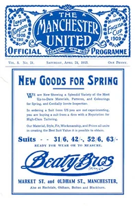 FA Cup Final Reprint Programme Chelsea v Sheffield United 24/4/1915 - Picture 1 of 1