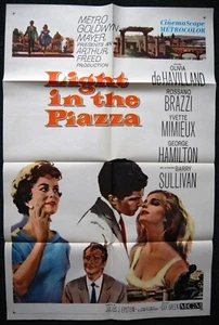 OLIVIA DeHAVILLAND - YVETTE MIMIEUX - LICHT AUF DER PIAZZA - 1961 FILMPLAKAT NM - Bild 1 von 7