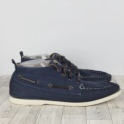 Zapatos informales de barco Aldo para hombre talla US 12 EU 45 azules con cordones de lona/cuero Foto 1 de 4