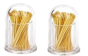 2 ACRYL KUNSTSTOFF KLAR COCKTAIL STICK ZAHNSTOCHER HALTER SPENDER RUND BAR ZUHAUSE - Bild 1 von 4