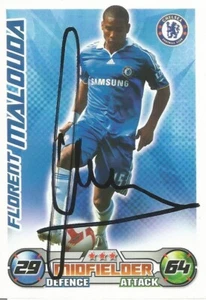 FLORENT MALOUDA SIGNED CHELSEA 2008/2009 MATCH ATTAX TRADING CARD+COA - Picture 1 of 1