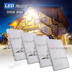 4x 300W LED Flood Light Spotlight Outdoor Basketball Garden Yard Security Lamp - Picture 1 of 10