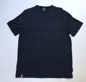 Nike Air Jordan T-Shirt Men's V Neck Striped Black 414063-010 Sz XL Cotton EUC - Picture 1 of 10