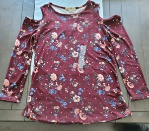 Wishful Parke shoulderless floral print top Medium - Picture 1 of 3