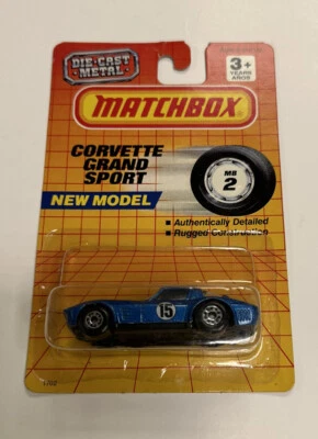 Vintage Matchbox MOC MB200 Corvette Grand Sport #15  (Blue)  (T31) - Image 1 of 4