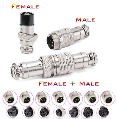 GX16 Aviation Plug 2P- 8Pin Male/Female Plugs Metal Panel Cable Connector Joint - Image 1 of 4