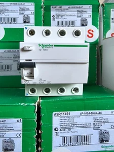 A9R11491 Schneider Acti 9 RCCD iID 4P 100A 30mA Typ AC, nagelneu mit Verpackung - Bild 1 von 6