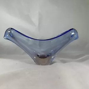 Scandinavian Modern Art Glass Vase by Kedelv for Flygsfors, Sweden 9.75”X4.5” - Picture 1 of 10