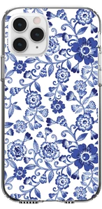 Flowers Floral Blue Sketch Pattern Pretty Print Case Silicone Shockproof MagSafe - Picture 1 of 9