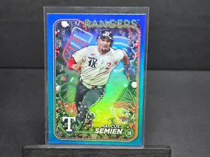 2024 Topps Holiday MARCUS SEMIEN BLUE METTALIC GLITTER #H116 Texas Rangers - Picture 1 of 1