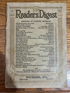 Readers Digest November 1934 Issue - Bild 1 von 3