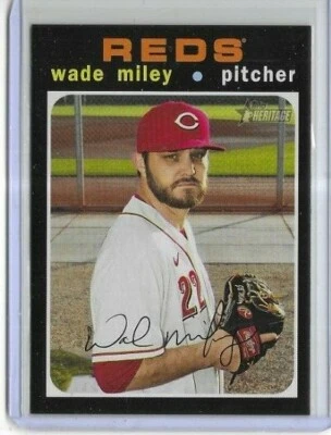 2020 Heritage High Number #571 Wade Miley Cincinnati Reds - Image 1 of 2