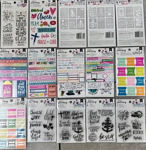 LOT Bible Journaling Stamps/Stickers/Rub-ons American Crafts - Imagen 1 de 6