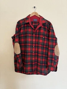 Pendleton Flanellhemd Herren XL rot kariert Wolle Langarm USA - VINTAGE - Bild 1 von 4