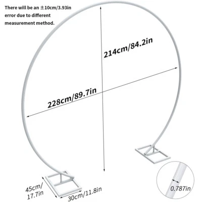 Arco redondo extra grande para boda elegante telón de fondo para fotos enrejado de jardín de metal Foto 1 de 4