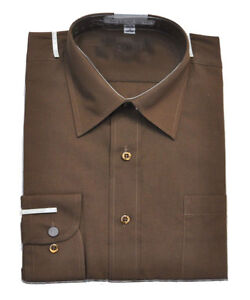 Men's dark brown  dress shirt (161/2 / 34-35 )