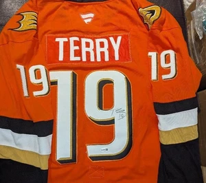 ALL STAR TROY TERRY SIGNIERT ANAHEIM DUCKS ALT TRIKOT MIT JSA + - Bild 1 von 4