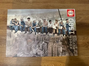 Educa 1500 Piece Puzzle Lunch Atop a Skyscraper NYC Workers Complete - Picture 1 of 4