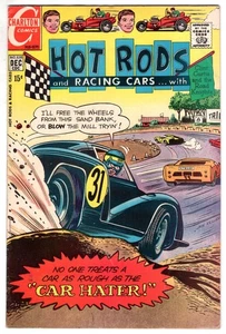 HOT RODS and RACING CARS #105 1970 Charlton Comic CORVETTE Firebird MONZA - Picture 1 of 2