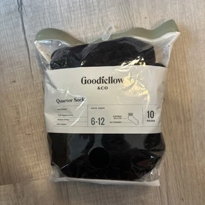 Goodfellow & Co Quarter Socken - Schuhgröße 6-12 - schwarz - 10 Paar neu - Bild 1 von 2