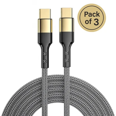 USB C to USB C Cable 3A Fast Charger Samsung Lead For iPhone 15 16 17 Pro Max - Image 1 of 4