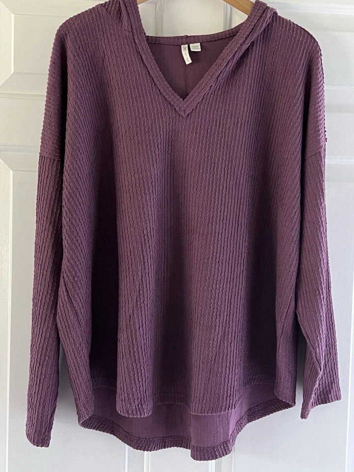 Women’s Purple Sweater Hoodie by Cato Size 18/20, 2X - Image 1 of 3