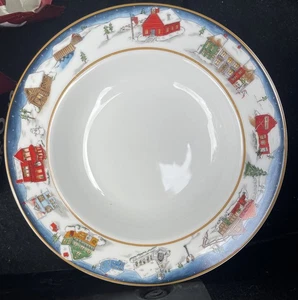 Winter Village Domestications 8" Salat Suppe Schüsseln 4er Set Top - Bild 1 von 3