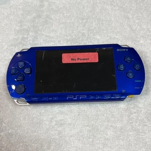 Consola PSP-1000 azul rota para reparación de piezas importación de Japón vendedor de EE. UU. como está chatarra - Imagen 1 de 9